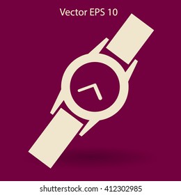 Round Wrist Watch vector illustration