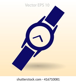 Round Wrist Watch vector illustration