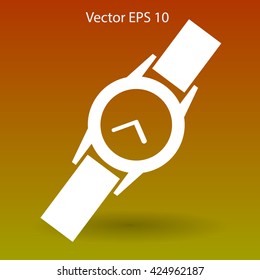 Round Wrist Watch vector illustration