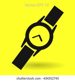 Round Wrist Watch vector illustration