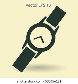 Round Wrist Watch vector illustration