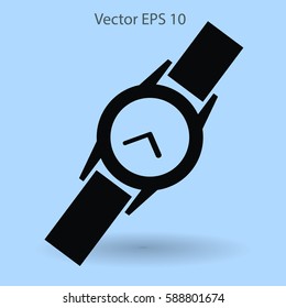 Round Wrist Watch vector illustration