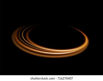 Round yellow light twisted, Suitable for product advertising, product design, and other. Vector Illustration
