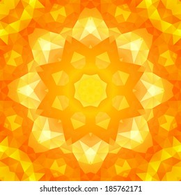 Round yellow triangles spring pattern