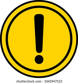 Round Yellow Warning mark 1