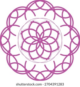 uma flor redonda de mandala
