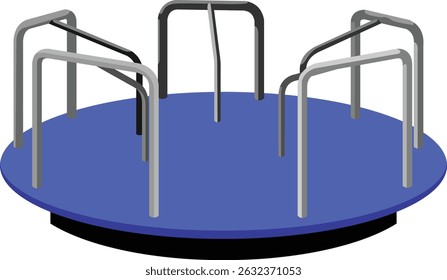 Roundabout Children Toys Playground Vector