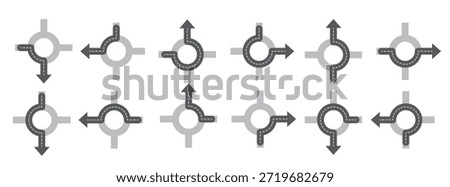 roundabout city traffic vector illustration