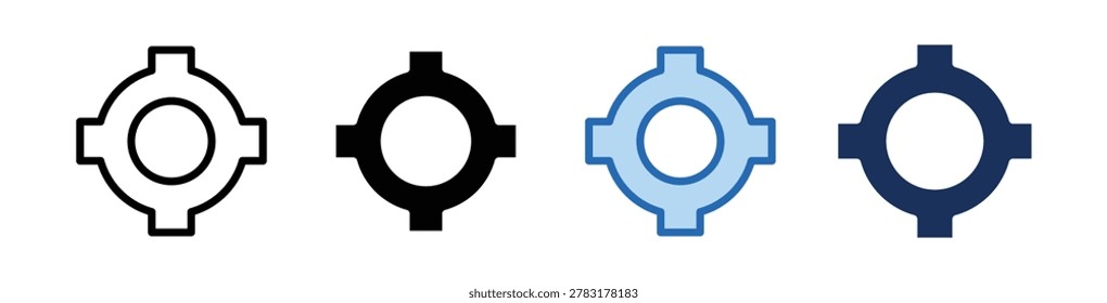 Roundabout icon Collection With Multiple Styles