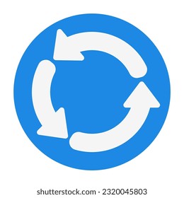 Roundabout icon in flat style, use for website mobile app presentation