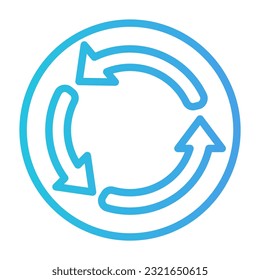 Roundabout icon in gradient line style, use for website mobile app presentation