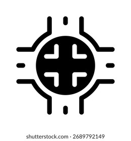 Ilustración de diseño de símbolo de Vector de icono de rotonda