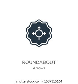 Roundabout icon vector. Trendy flat roundabout icon from arrows collection isolated on white background. Vector illustration can be used for web and mobile graphic design, logo, eps10