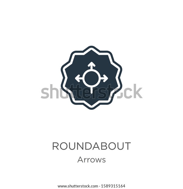 Roundabout\
icon vector. Trendy flat roundabout icon from arrows collection\
isolated on white background. Vector illustration can be used for\
web and mobile graphic design, logo,\
eps10