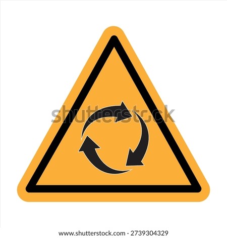 roundabout intersection traffic sign icon vector