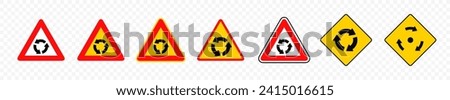 Roundabout road sign vector design