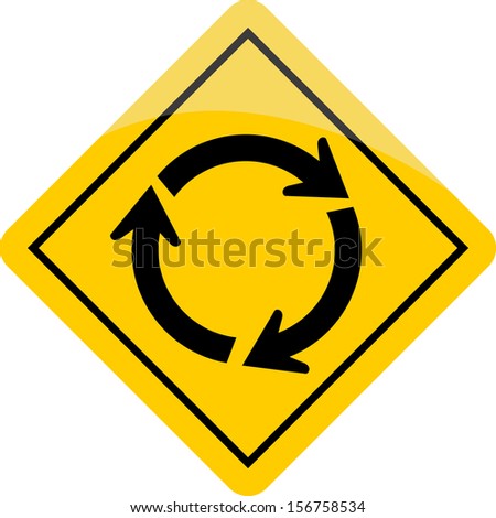 Roundabout sign 