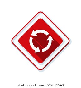 Roundabout Sign Illustration