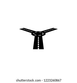 Roundabout of three ways icon. Element of Problem solving. Premium quality graphic design. Signs and symbols collection icon for websites, web design, mobile app on white background