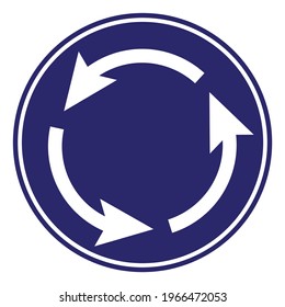 ilustración vectorial de signo de círculo de rotonda o de círculo de tráfico