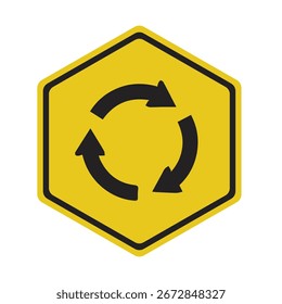 Roundabout Traffic Sign Vector Design