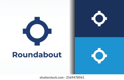 Roundabout vector, icon or logo sign isolated symbol illustration