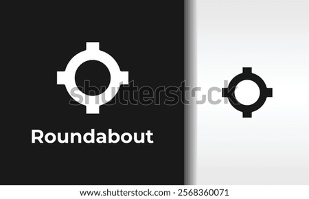 Roundabout Vector, Icon Or Logo Sign Isolated Symbol Illustration