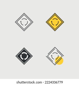 roundabout vector icon road traffic