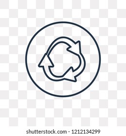 Roundabout vector outline icon isolated on transparent background, high quality linear Roundabout transparency concept can be used web and mobile