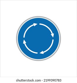 Roundabout Vector Road Sign Vector Stock Vector (Royalty Free ...