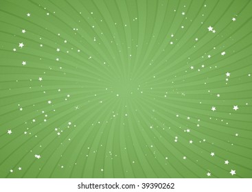 Roundabout vector with stars in green