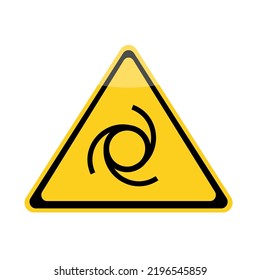 Roundabout warning sign on a white background. Vector illustration