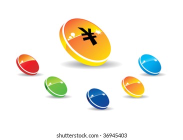 round-button icon set