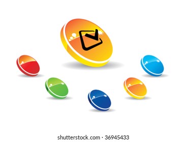 round-button icon set
