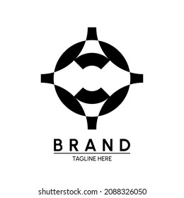 rounded abstract logo with letters c and o. modern design vector illustration. best for brand or business. simple sphere shape