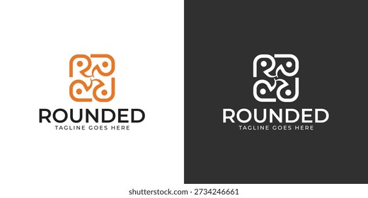 Abstrakte abgerundete Form Modernes Marken-Logo-Design
