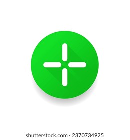 rounded add button concept illustration flat design icon vector eps10. simple, modern graphic element ui
