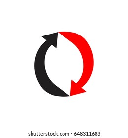 rounded arrow logo vector