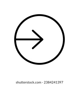 rounded arrow outline vector icon. rounded arrow stock vector icon for web, mobile app and ui design