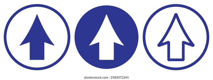 Rounded arrow up vector icons.  isolated flat icon illustration of rounded arrow up. rounded up arrow icons. up arrow icon set. eps 888