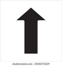 Rounded arrow up vector illustration on a white background. An isolated flat icon illustration of rounded arrow up with nobody.
