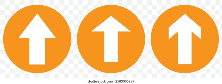 Rounded arrow up vector illustration on a white background. An isolated flat icon illustration of rounded arrow up with nobody. Eps 10.