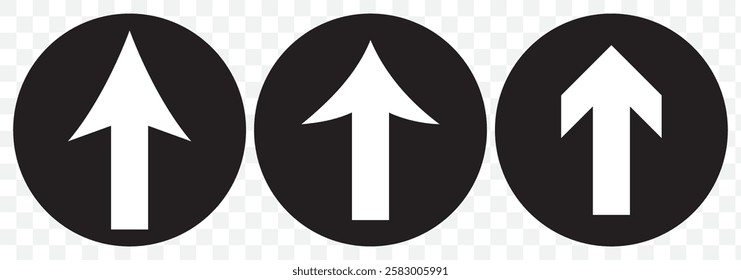 Rounded arrow up vector illustration on a white background. An isolated flat icon illustration of rounded arrow up with nobody. Eps 10.