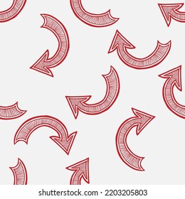 Pattern With Rounded Arrows Rounded Arrows Vector Seamless Pattern Stock Vector (Royalty Free ...