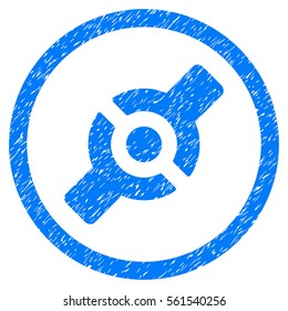 Rounded Artificial Joint rubber seal stamp watermark. Icon symbol inside circle with grunge design and dust texture. Unclean vector blue sign.