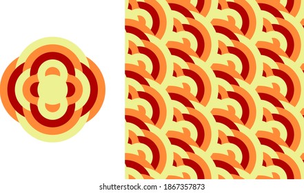 Rounded backgroung pattern for business cards and flyers 