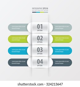 Rounded banner green, blue, gray color