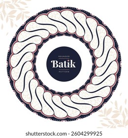 rounded batik decoration element 1