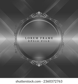 rounded black and silver frame design.background design