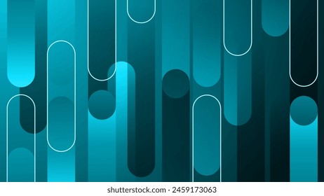 Rounded blue green gradient abstract background